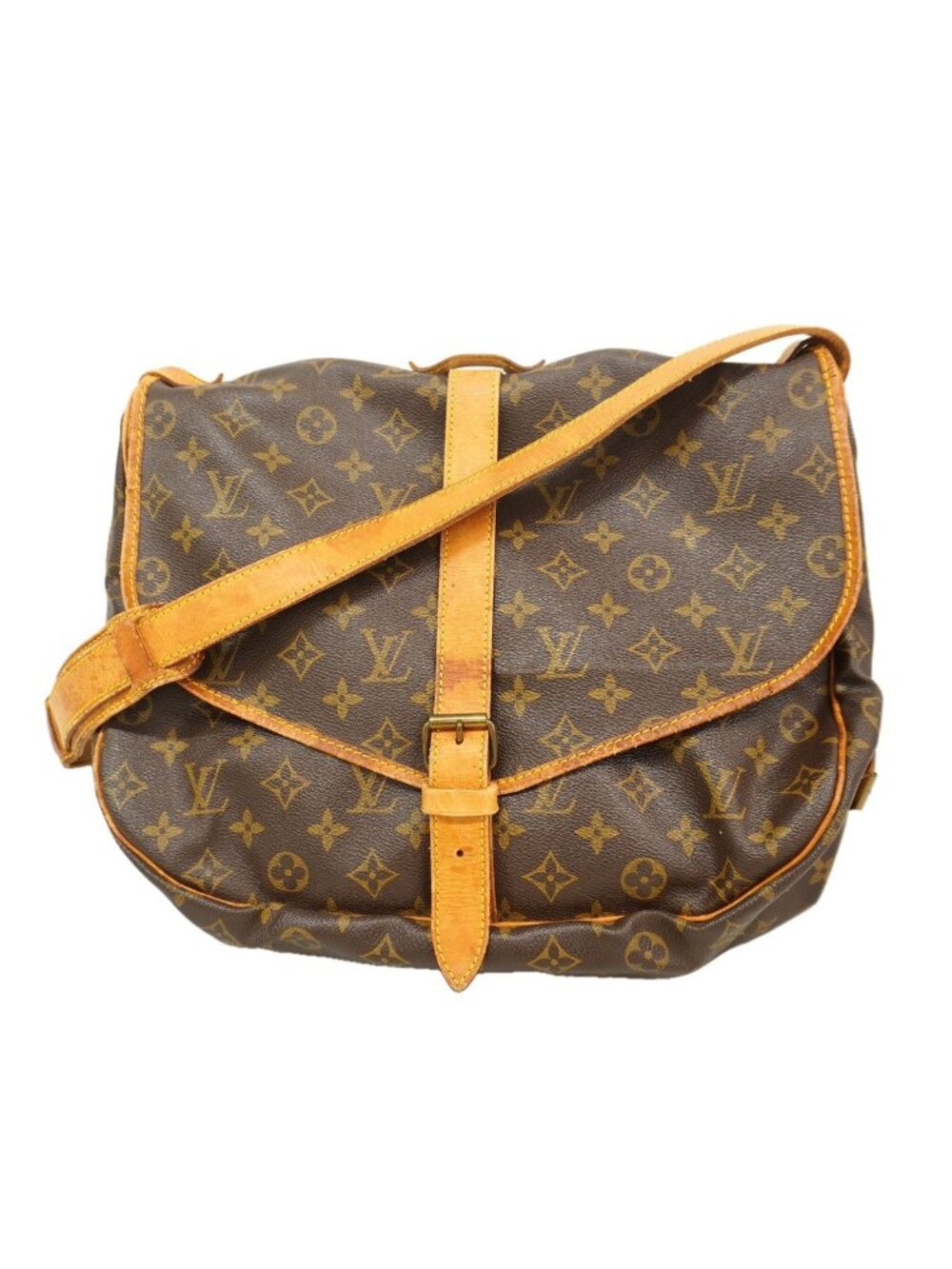 Louis Vuitton Shoulder Bag Monogram Saumur 35 Brown